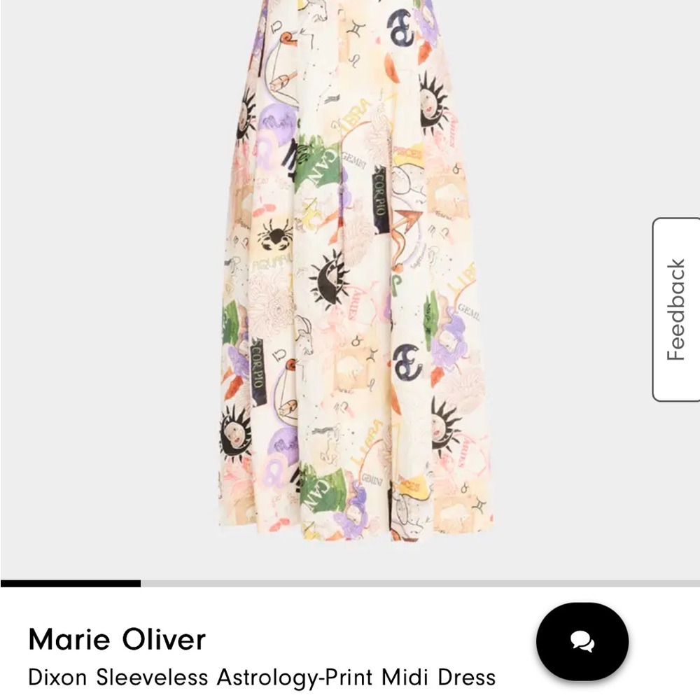 Marie Oliver Dixon Midi dress in astrology print